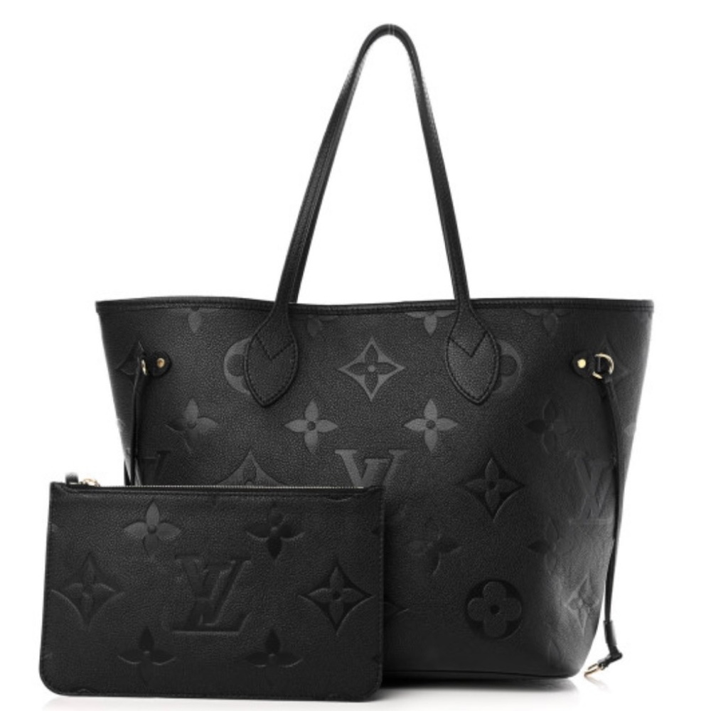 Black leather never full mm tote